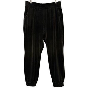 LAUNDRY Women’s velvet lounge pants, joggers, dark grey, medium‎